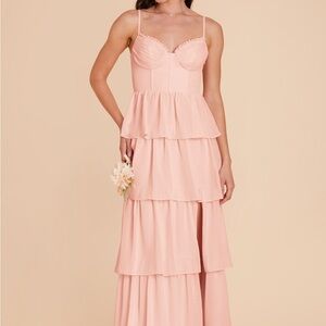 Birdy Grey Blush Tiered Maxi Dress